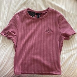 Forever 21, Paris, Pink, Crop Top, Medium